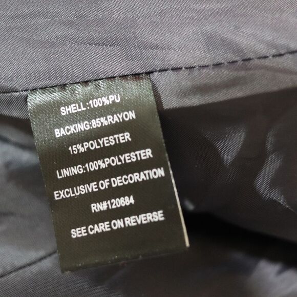 Torrid Gray Faux Leather Moto Jacket Grunge Lace-Up Fur Collar 1X - Picture 16 of 16